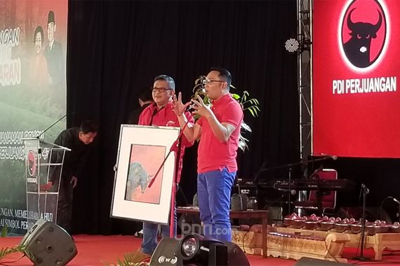 Selama 3 Jam Kang Emil Melukis, Spesial Buat Megawati Soekarnoputri - JPNN.COM
