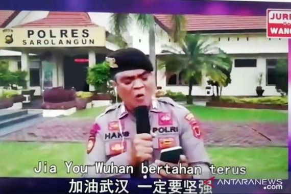 Gegara Jiayou Wuhan, Anggota Polres Sarolangun Ini Bikin Pemerintah Tiongkok Terharu - JPNN.COM