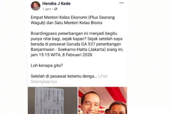 Ketika Empat Menteri Jokowi Duduk di Kelas Ekonomi Pesawat - JPNN.COM