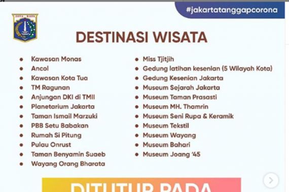 Monas, Ancol, Hingga 8 Museum di Jakarta Tutup Mulai Hari Ini - JPNN.COM