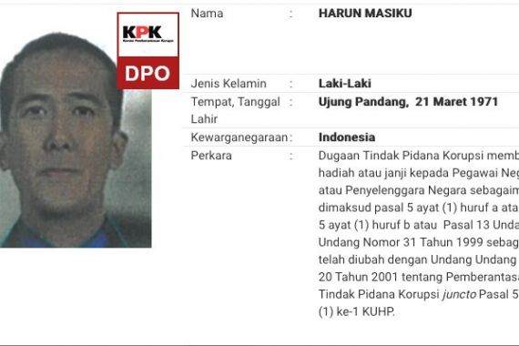 Ronald Sinyal Sebut Harun Masiku Berada di Indonesia, KPK Bilang Begini - JPNN.COM