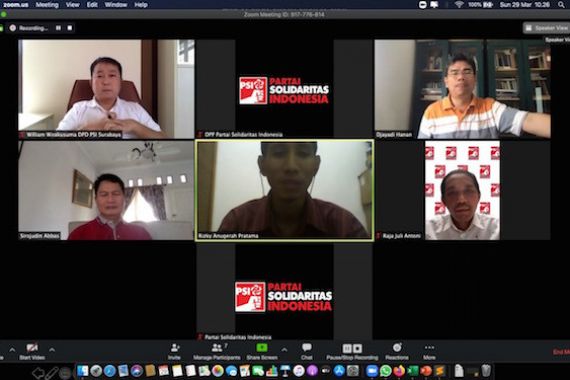 Mematuhi Anjuran Social Distancing, PSI Gelar Wawancara Online dengan Tiga Bakal Calon Wali Kota Surabaya - JPNN.COM