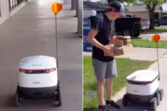 Social Distancing, Gunakan Robot untuk Antar Makanan ke Pelanggan - JPNN.COM