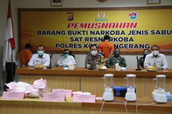 Sabu-sabu 11,172 Kg Dimusnahkan Polresta Tangerang - JPNN.COM