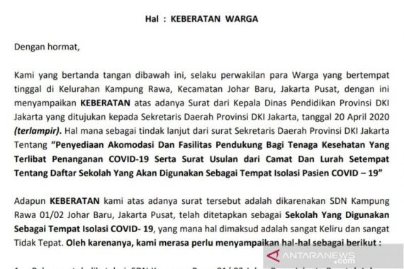 Tidak Percaya Pemprov DKI, Warga Kampung Rawa Tolak Bangunan SD Dijadikan Tempat Isolasi Pasien Corona - JPNN.COM