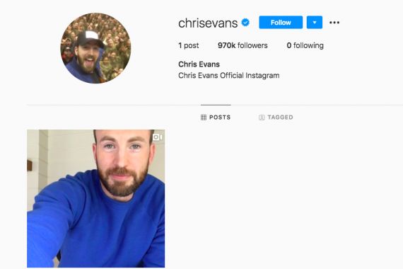 Si Tampan, Chris Evans Akhirnya Punya Akun di Instagram - JPNN.COM