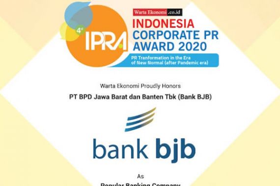 Bank BJB Meraih Penghargaan Indonesia Corporate PR Award 2020 - JPNN.COM