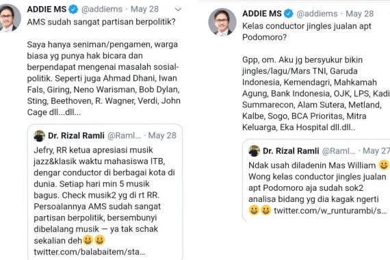 Disindir Rizal Ramli, Addie MS Langsung Bereaksi, Simak Kalimat Balasannya - JPNN.COM
