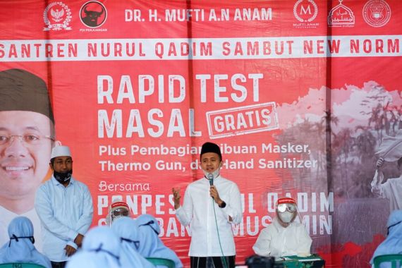 Dukung New Normal di Pesantren, Mufti Anam Gelar Rapid Test Massal Santri - JPNN.COM