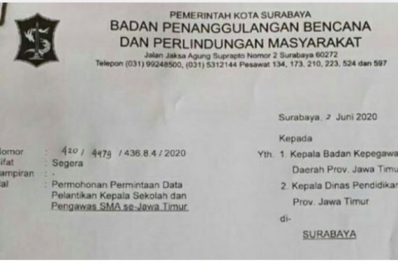 Klaster Pelantikan Kepsek, Pemkot Surabaya Langsung Berburu Pegawai yang Hadir - JPNN.COM