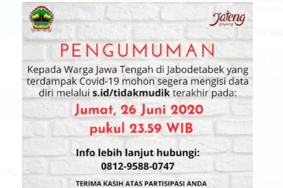 Khusus Warga Jateng di Jabodetabek, Data Diri Anda Ditunggu Pak Ganjar Sekarang - JPNN.COM