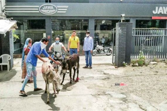 Kesal Lantaran Motor Sering Mati, Pria Ini Bawa Dua Ekor Keledai ke Dealer - JPNN.COM