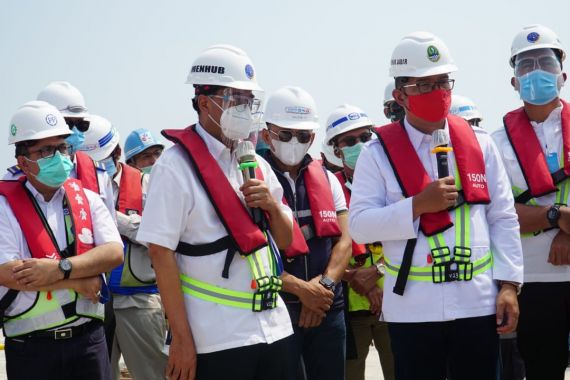 Didampingi Kang Emil, Menhub Cek Progres Pembangunan Proyek Pelabuhan Patimban - JPNN.COM
