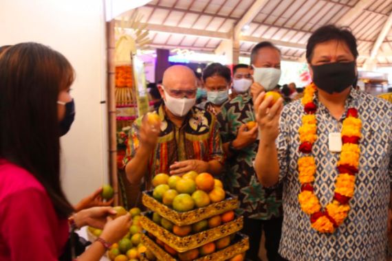 Berkunjung ke Desa Budaya di Bali, Menko Airlangga Berharap UMKM Lokal Segera Bangkit - JPNN.COM