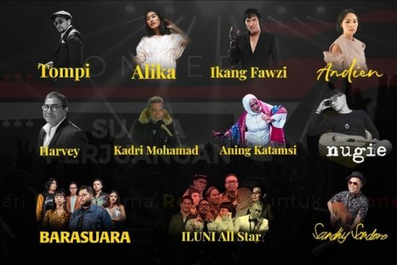 Musisi Lintas Generasi Hebohkan Konser 75 Suara Perjuangan - JPNN.COM