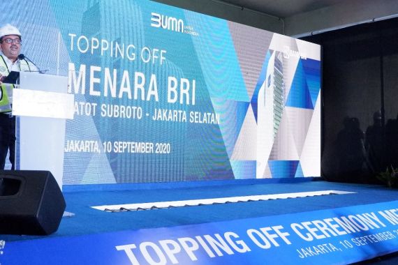 PT PP Lakukan Topping Off Ceremony Menara BRI Gatot Subroto - JPNN.COM