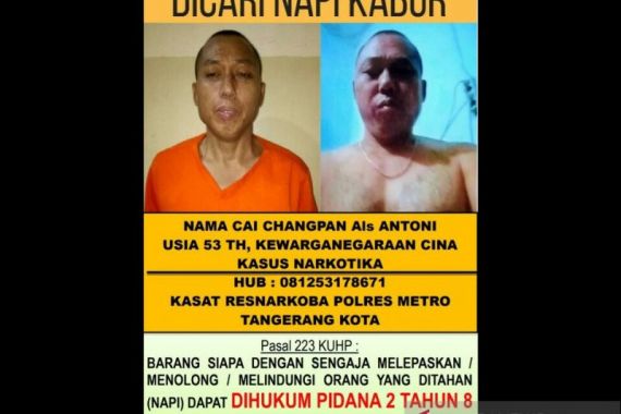 Terpidana Mati Cai Changpan Kabur, Orang-orang Ini Kena Batunya - JPNN.COM