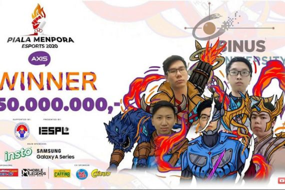 Tim Binus University Raih Juara Piala Menpora Esports 2020 Axis   - JPNN.COM