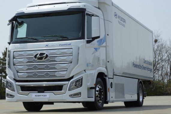 Hyundai Kirim Truk dengan Bahan Bakar Hidrogen ke Swiss - JPNN.COM