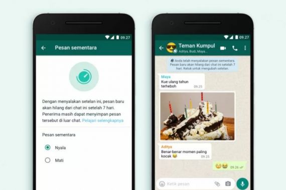 WhatsApp Rilis Pesan Sementara, Berlaku untuk Teks dan Multimedia - JPNN.COM