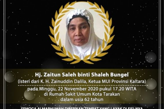 Berita Duka: Hj Zaitun Shaleh Meninggal Dunia, Pak Wali Kota Ikut Berbelasungkawa - JPNN.COM