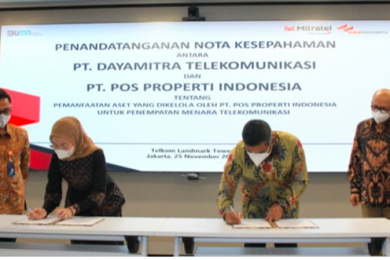 Kembangkan Layanan Teknologi Komunikasi Digital, Mitratel Gandeng Pos Properti Indonesia - JPNN.COM