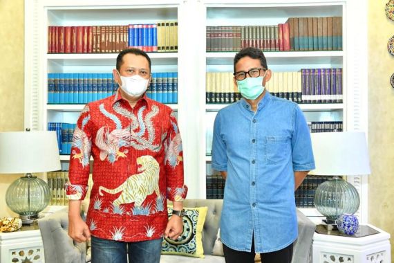 Bertemu Sandiaga, Bamsoet Ajak Kemenparekraf Kembangkan Sport Automotive Tourism - JPNN.COM