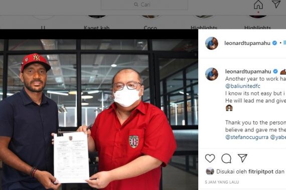 Bali United Resmi Perpanjang Kontrak Leonard Tupamahu - JPNN.COM