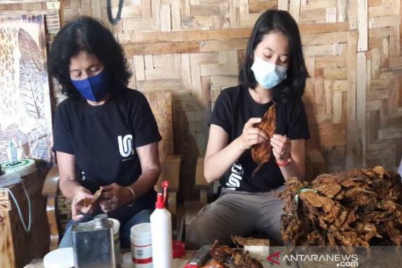 Dewi Mulyasari Mengubah Limbah Daun Tembakau Jadi Produk Ekraf, Bernilai Hingga Jutaan Rupiah - JPNN.COM