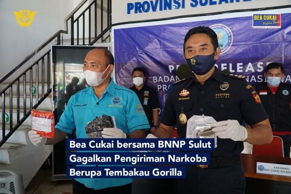 Bea Cukai dan BNNP Sulut Menggagalkan Pengiriman Tembakau Gorila ke Tondano - JPNN.COM