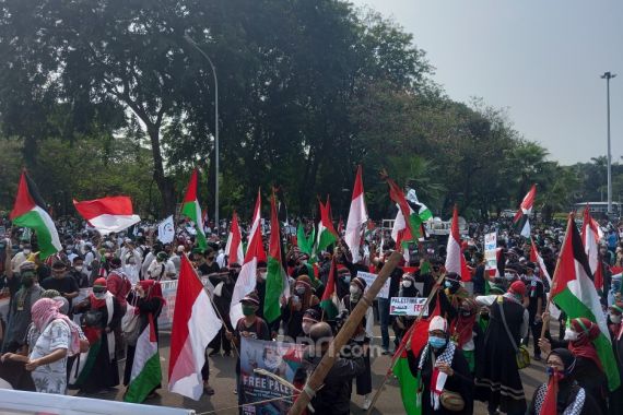 Aksi Bela Palestina di Jakarta, Ada Kata-Kata Kasar untuk Israel dan Amerika - JPNN.COM