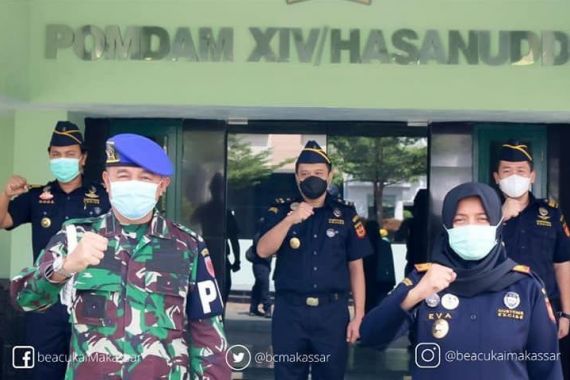 Bea Cukai Makassar Memperkuat Hubungan dengan TNI dan Polri di Sulsel - JPNN.COM