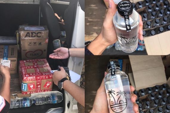 Bea Cukai Menggagalkan Penyelundupan 25 Botol Miras Tanpa Pita Cukai - JPNN.COM