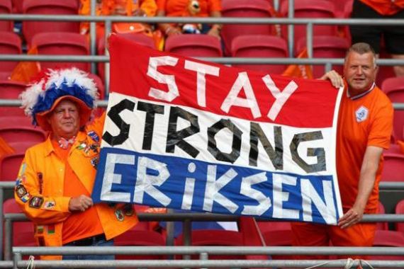 Belanda vs Ukraina, Penggemar Tunjukkan Dukungan untuk Eriksen - JPNN.COM