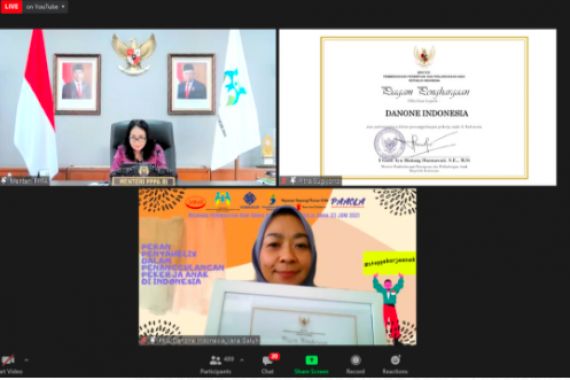 Turut Cegah Anak Bekerja, Danone Indonesia Raih Penghargaan dari KemenPPPA - JPNN.COM
