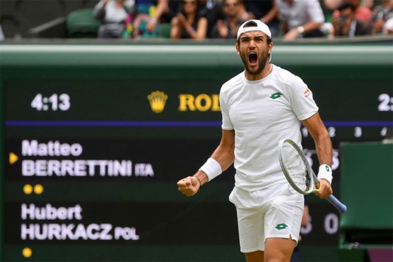 Wimbledon: Berrettini Ukir Sejarah Italia, Djokovic ke Final, Ada yang Menangis - JPNN.COM