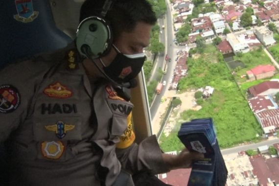 Polda Sumut Kerahkan Helikopter untuk Sosialisasi PPKM Darurat di Kota Medan, Lihat - JPNN.COM