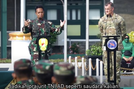 Buka Garuda Shield Bersama Jenderal Andika, General Flynn Puji Kehebatan Prajurit TNI AD - JPNN.COM