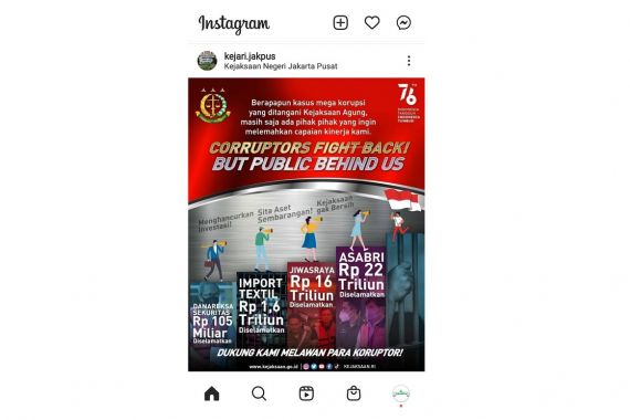 Koruptor Lancarkan Serangan Balik, Kejagung Unggah Pesan Tegas di Instagram - JPNN.COM