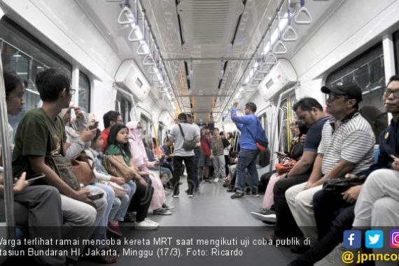 Jumlah Penumpang MRT Jakarta Meningkat Tajam, Per Hari 20 Ribu Penumpang - JPNN.COM