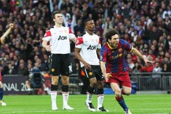 Messi Cs Buyarkan Mimpi MU di Wembley - JPNN.COM
