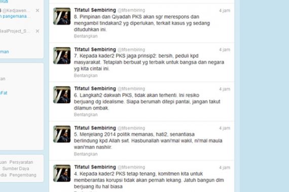 8 Tweet Tifatul Terkait Penangkapan Presiden PKS - JPNN.COM