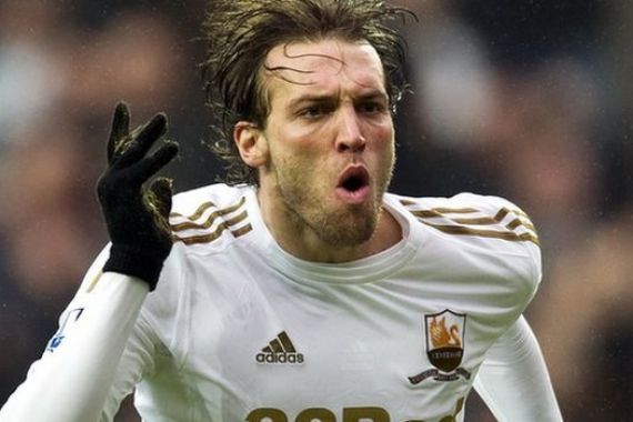 Michu Happy Di Swansea - JPNN.COM