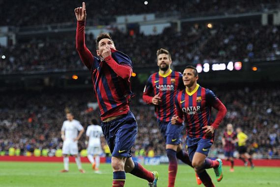 Hat-trick Messi Benamkan Madrid di Barnabeu - JPNN.COM