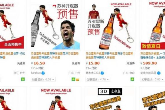 Pembuka Botol Luis Suarez Laris Manis - JPNN.COM