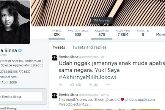 Kicauan Sherina Munaf Pilih Jokowi Jadi Trending Topic - JPNN.COM