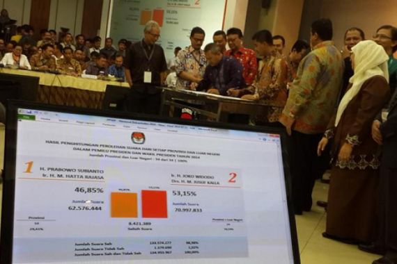 KPU Tetapkan Pasangan Jokowi-JK Pemenang Pilpres 2014 - JPNN.COM