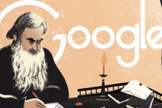 Google Doodle Peringati Ulang Tahun Leo Tolstoy ke-186 - JPNN.COM