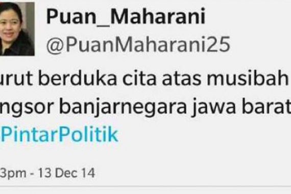 Puan Dibully Karena Akun Palsu Tweet Banjarnegara di Jawa Barat - JPNN.COM