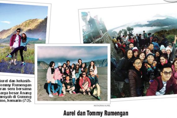 Momen Indah Aurel dan Tommy di Gunung Bromo - JPNN.COM